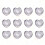 12Pcs Pink Heart-Shaped LED Ice Cubes Glowing Decorations for Parties 6
