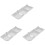 3Pcs Sauce Dipping Tray Three Grids Appetizer Serving Dish Reusable 4
