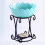 Iron Rack Candle Holder With Blue Ceramic Plate Aromatherapy Diffuser 7