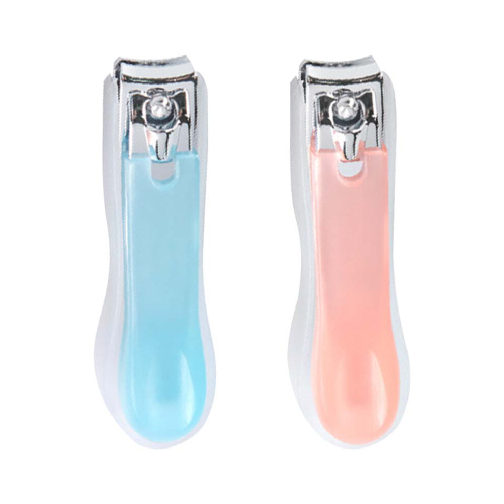Artibetter 2Pcs Steel Nail Manicure Kit With Splash Protection Assorted Color