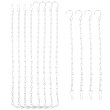 24Pcs Silver Bird Cage Hanging Hooks Adjustable Chain Hangers for Home