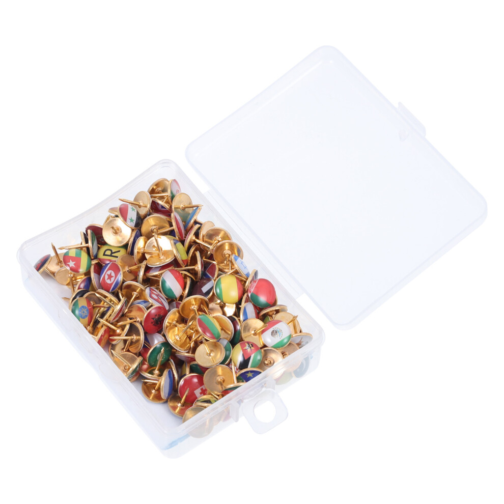 194Pcs Push Pin Map Tacks National Flag Thumbtacks For Notice Board 3072351274369