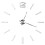 large frameless 3d diy wall clock mirror stickers for home silver 1