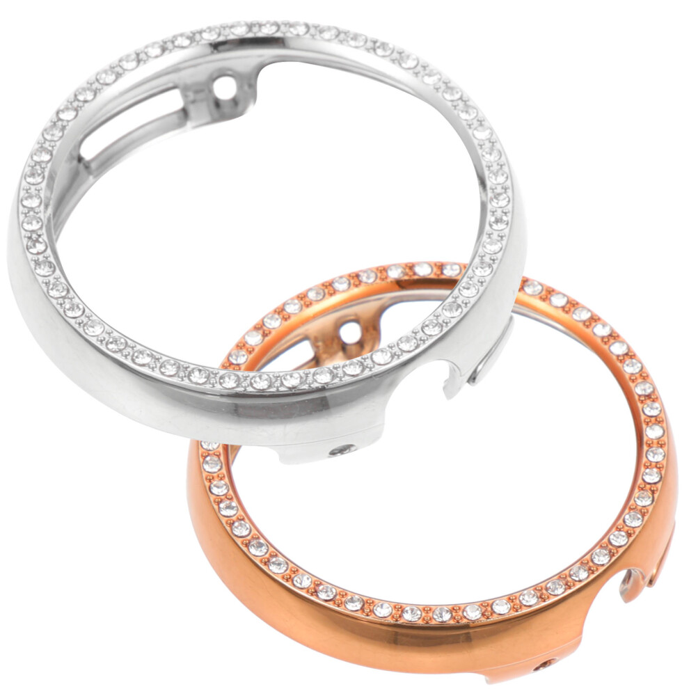 4Pcs Rhinestone Smartwatch Screen Protector Case Elegant Watch Cover 013798262321