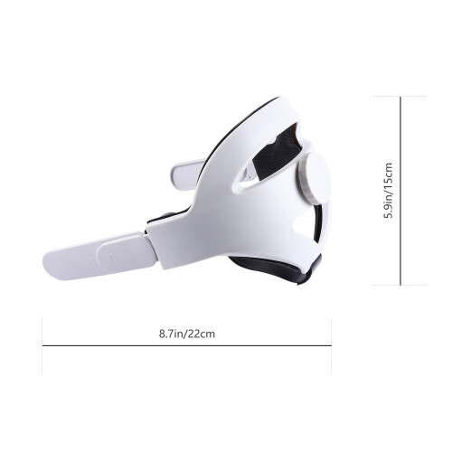 White ABS Vr Head Strap Comfortable Non-Slip Protective Headband 1