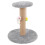 Durable Grey Cat Scratching Post Vertical Kitten Climbing Tree 1