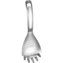 Silver Stainless Steel Kitchen Spoon for Pasta, Noodles, and Eggs