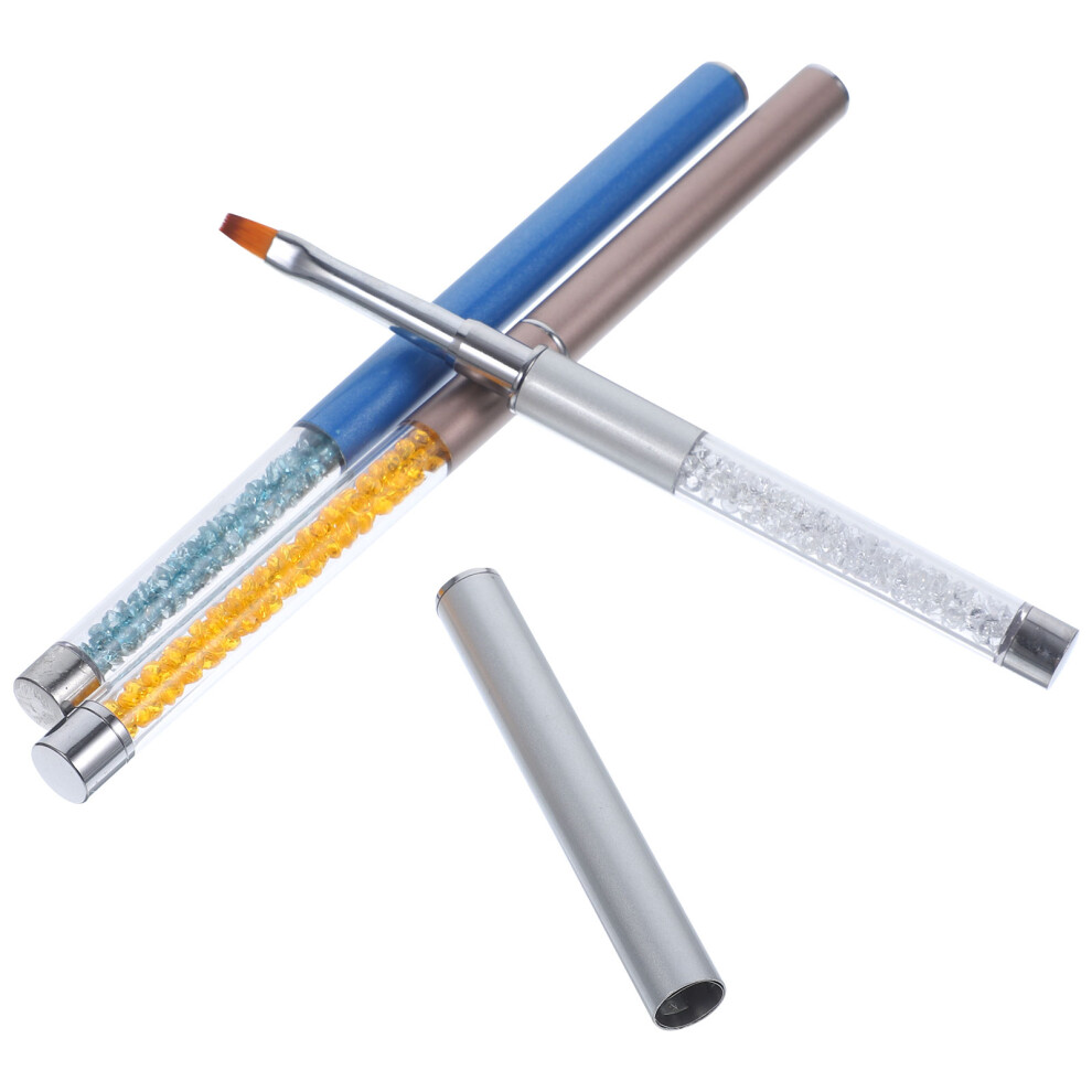 Aboofan 3Pcs Fiber Nail Painting Pens Nail Art Accessories For Home Salon Use