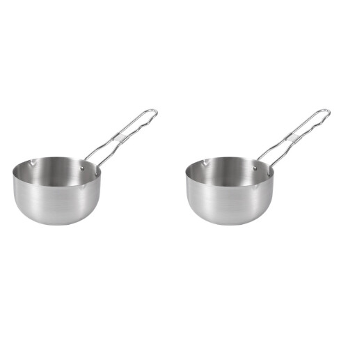 2Pcs Professional Sauce Pot Multi Function Fry Pan Home Accessory 1