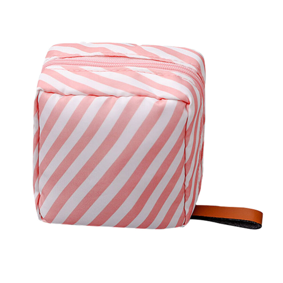 Totority Pink 1Pc Lightweight Makeup Bag Durable Nylon Travel Cosmetic Pouch