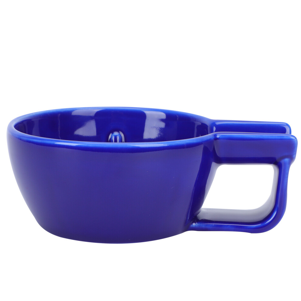 Aboofan Blue 1Pc Men Shaving Bubble Foaming Bowl Ceramic Barber Tool