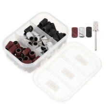 75St Manicure Schuurkoppen Wit Aluminium Voor Nagelverzorging