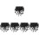 2500Pcs Black Rubber Protective Caps for Bolts Screw Covers Dome Ends 5