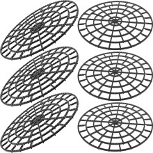 6Pcs Black Plastic Pot Risers for Outdoor Planters Floor Protectors