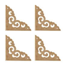 4Pcs Antique Copper Jewelry Case Guards Furniture Corner Bumpers