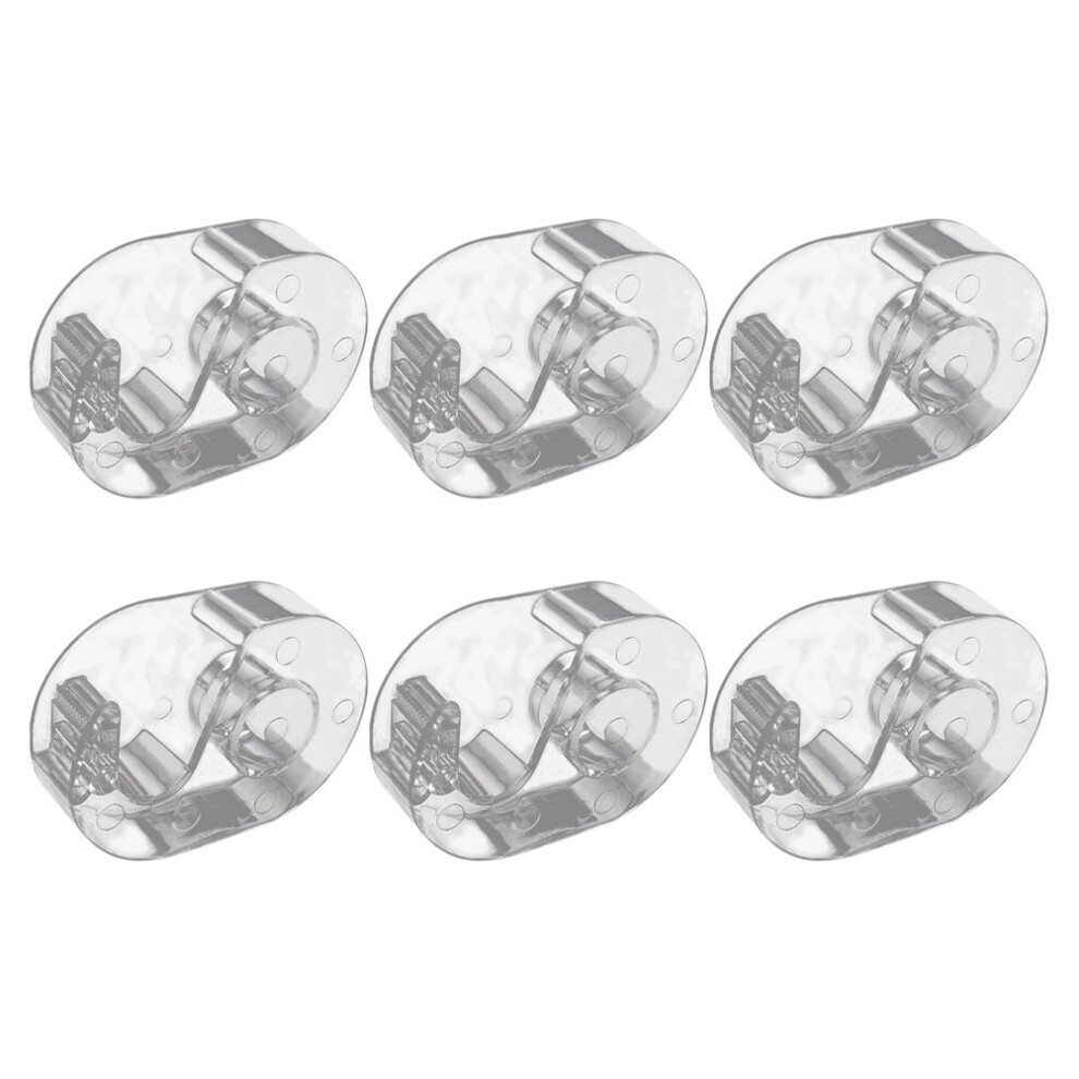 Totority 6Pcs Acrylic Eyelash Tape Dispenser Transparent Cutter For Beauty Use