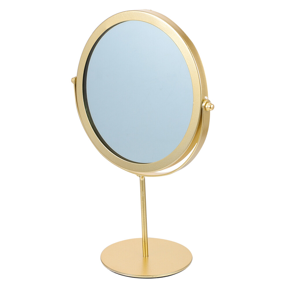 Villcase Golden Rotary Makeup Mirror Metal Decorative Vanity For Bedroom