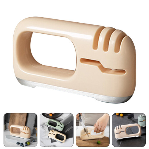 Kitchen Sharpener ABS Blade Cutter Sharpener Home Use Beige 1