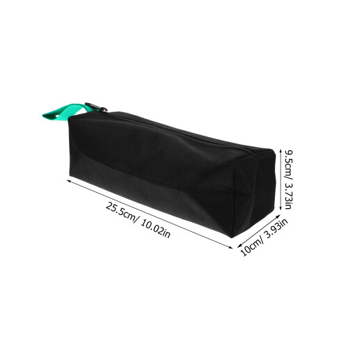 Small Black Oxford Cloth Tool Bag Zipper Storage Pouch for Tools 2