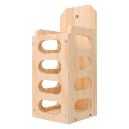 Automatic Guinea Pig Feeder Grass Rack Wooden Khaki 1pcs