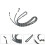 1Pc Durable Black Aluminum Mask Strap Practical Face Mask Lanyard 2