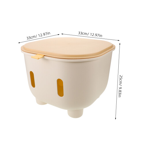 Plastic Kids Storage Stool Beige Durable Multifunctional Toy Chair 1