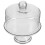 Ceramic Cake Display Stand with Clear Glass Dome for Party Serving 10