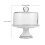 Ceramic Cake Display Stand with Clear Glass Dome for Party Serving 3