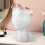 2Pcs Durable White Pe Display Head Model for Wig Hat Glasses Store 3