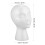 2Pcs Durable White Pe Display Head Model for Wig Hat Glasses Store 2