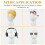 2Pcs Durable White Pe Display Head Model for Wig Hat Glasses Store 11