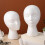 2Pcs Durable White Pe Display Head Model for Wig Hat Glasses Store 5