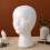 2Pcs Durable White Pe Display Head Model for Wig Hat Glasses Store 10