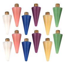 12Pcs Nail Art Picker Pens with Wax Metal Tips Assorted Colors for DIY