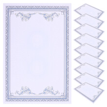 50 Pcs Honor Certificate A4 For Printing Office Student Blue