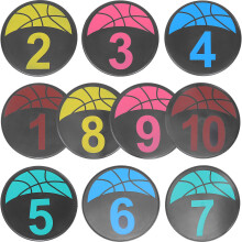 1Set Multi-Color Soccer Training Markers Numbered PVC Discs for Gym