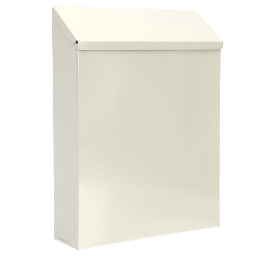 Raindrops Letter Post Container Wall-Mounted Mailbox Beige Iron 1set