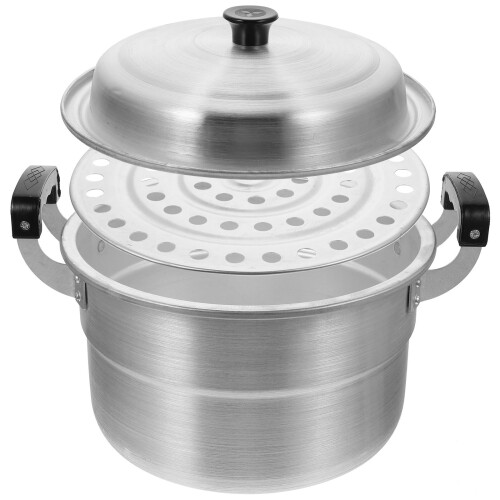 Multi-functional Aluminum Steaming Pot 32cm for Soup and More