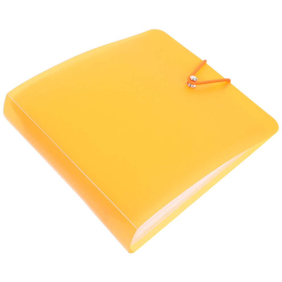 Orange Cd Holder Case Cute PP Storage Organizer with Secure Button-image-OPC-PK8FPBH-NEW
