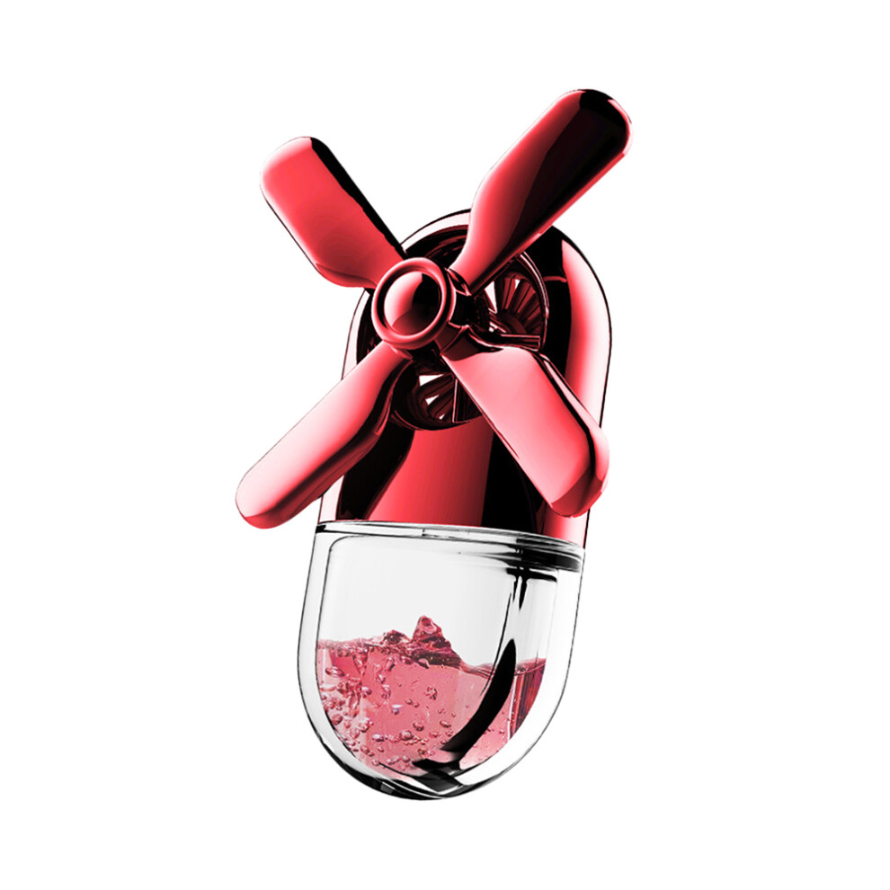 Car Freshener Vent Clip Propeller Fan Aroma Diffuser Red 061145536731