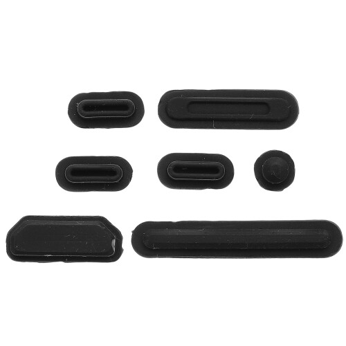 5Sets Laptop Port Plugs Silicone Dust Covers Lightweight Black 1