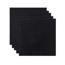 5Pcs Stove Burner Covers Black Durable Gas Range Protector for Kitchen