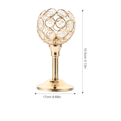 Mini Crystal Candlestick Ornaments Tealight Holders Wedding Decor 1