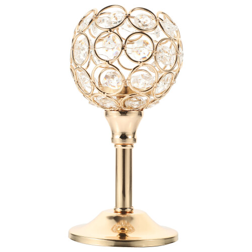 Mini Crystal Candlestick Ornaments Tealight Holders Wedding Decor
