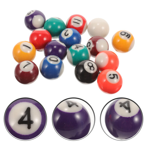 1Ensemble Billes Billard Résistantes Résine Multicolores Pour Loisirs 2