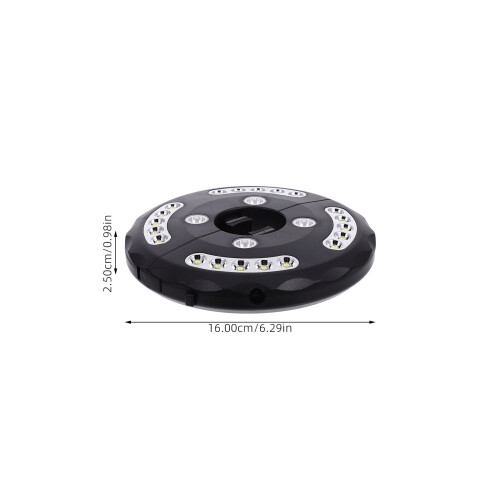 2Pcs Durable Black LED Camping Tent Lamp Wireless Umbrella Light 1