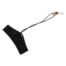 Portable Black Leather Saxophone Neck Strap for Alto and High Sax