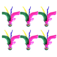 6Pcs Colorful Chinese Kicking Shuttlecocks Premium Material Kids Play