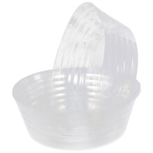 6St PP Plantenschaal Transparant Waterdicht Buiten