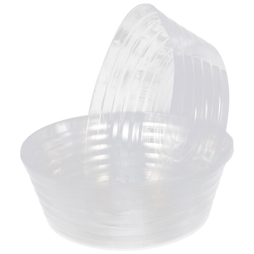 6St PP Plantenschaal Transparant Waterdicht Buiten